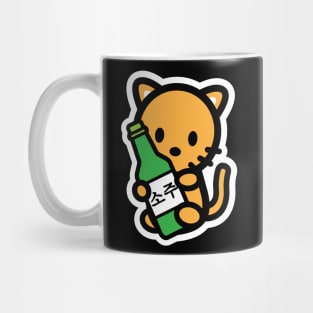 Cat Kitten Soju Korean Drink Funny Cute Korea Animal Lover Mug